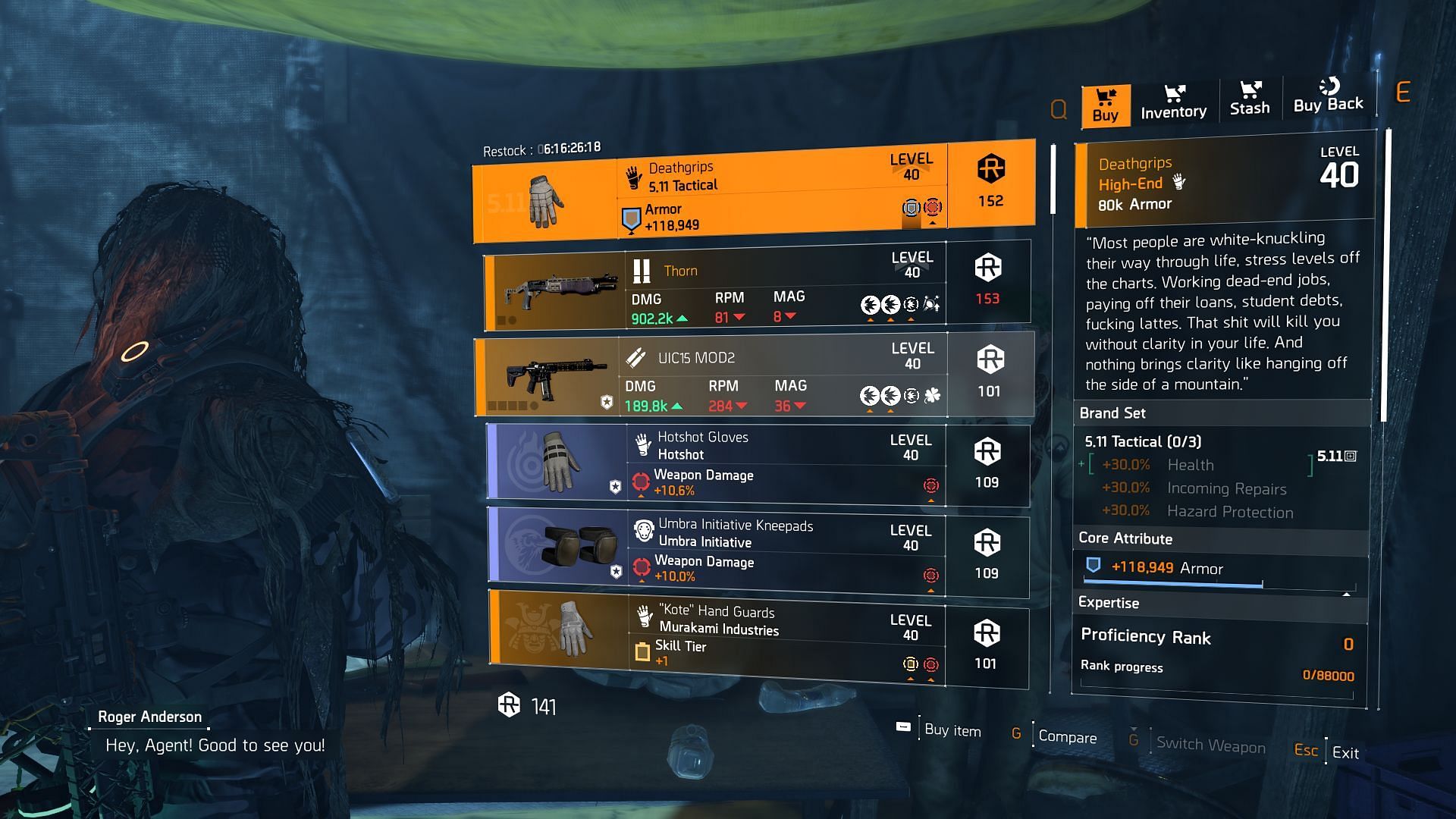 The Division 2 vendor at DZ West (Image via Sportskeeda Gaming || Ubisoft)